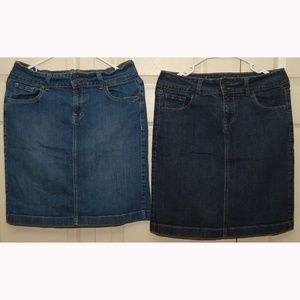 Lot of 2 Old Navy Stretch Denim Skirts Size 8
